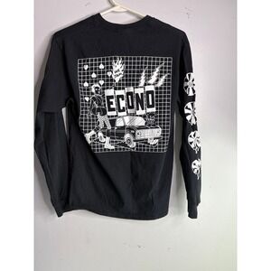 Punk grunge emo black long sleeve t shirt size medium